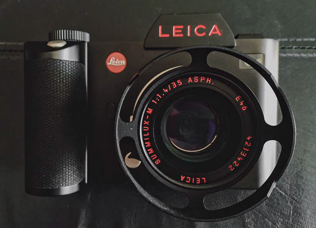 Hari Subramanyam in Germany had Leica Camera AG change all the engravings on his Leica SL (and lens) into red paint. The ventilated lens hood is the one I make and you can get in the Overgaard Gallery Store.